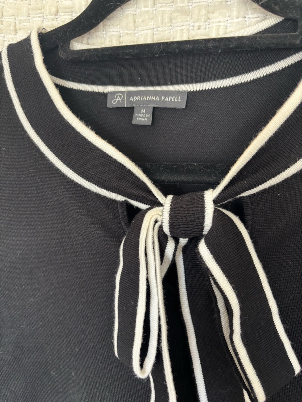 Tipped Tie Neck Short Sleeve Sweater✨ - Picture 5 of 5